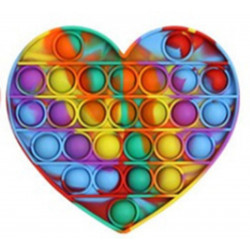 Pop It "Hjerte" Rainbow Mix